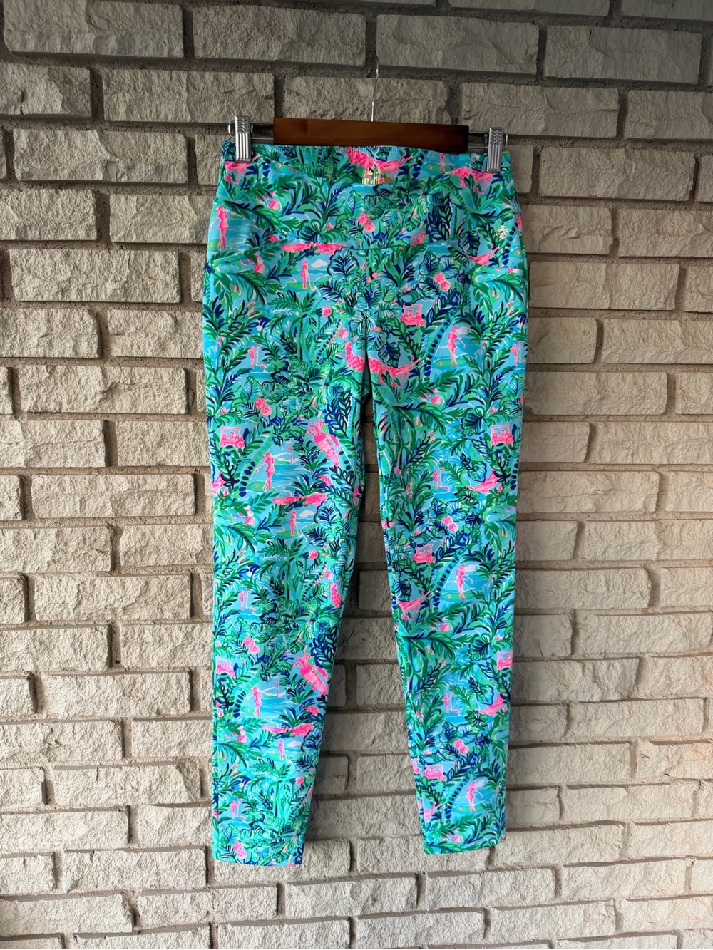 Lilly Pulitzer Parfection Golf Print Pull On Corso Pants Size 2